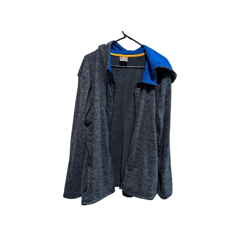 Balance Collection Mens Full Zip Hoodie Space Dye Blue Gray Jacket XXL M15858